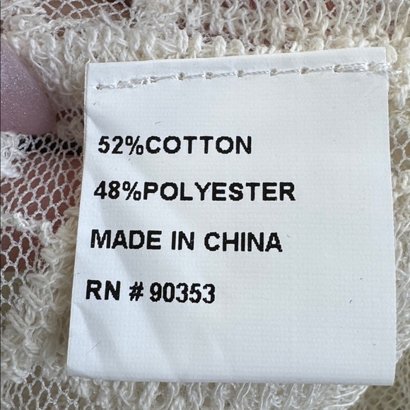 Rebellion by Regine Boho Crochet Lace Kimono Duster Cardigan Cream M - Picture 6 of 7